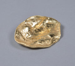 Lacquered Aluminium Golden Trinket Dish