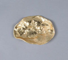 Lacquered Aluminium Golden Trinket Dish