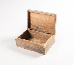 Hand Carved Mango Wood Jewelry Box