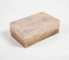 Resin & Wood Jewelry Storage boxes (Set of 3)