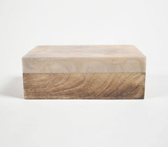 Resin & Wood Jewelry Storage boxes (Set of 3)
