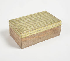Golden Beaded Jewelry Storage boxes (Set of 3)