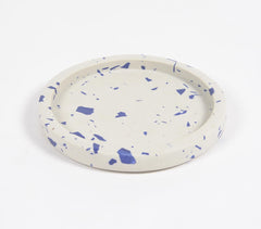 Turned Ink White Stone Trinket Tray