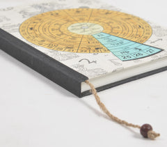 Hand painted astrological virgo sign paper diary