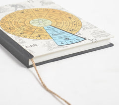 Hand Painted Astrological Aquarius Sign Paper Diary