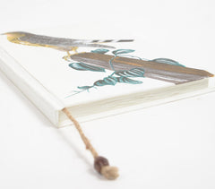 Hand Painted Bird on a Branch Paper Diary