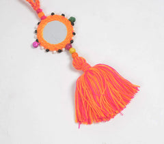 Neon Tasseled Mirror Bag Tie
