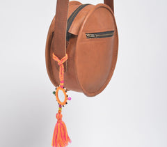 Neon Tasseled Mirror Bag Tie