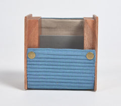 Upcycled DIY Blue Pen Stand