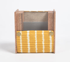 Upcycled DIY Yellow Pen Stand