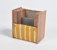 Upcycled DIY Yellow Pen Stand