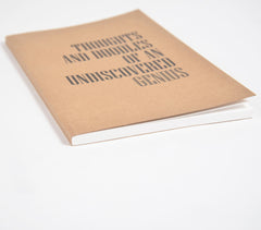 Screen Printed Brown Notebook with Quote Q1
