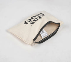 Stay Fancy Cotton Canvas Pouch