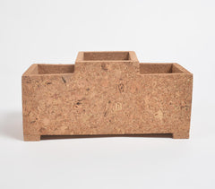 Classic Rectangular Cork Multi-Pen Holder
