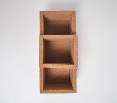 Classic Rectangular Cork Multi-Pen Holder
