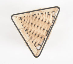 Handwoven Cane & Iron Triangle Pen Stand