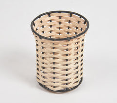 Handmade Cane & Iron Pen Stand