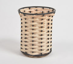 Handmade Cane & Iron Pen Stand