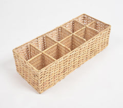 Handwoven Cane Eco-Friendly Table Organiser