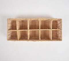 Handwoven Cane Eco-Friendly Table Organiser