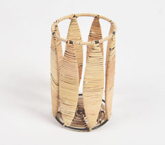 Cane & Iron Leaflets-Cylindrical Pen Stand