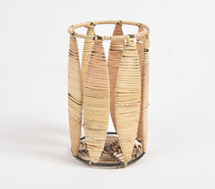 Cane & Iron Leaflets-Cylindrical Pen Stand
