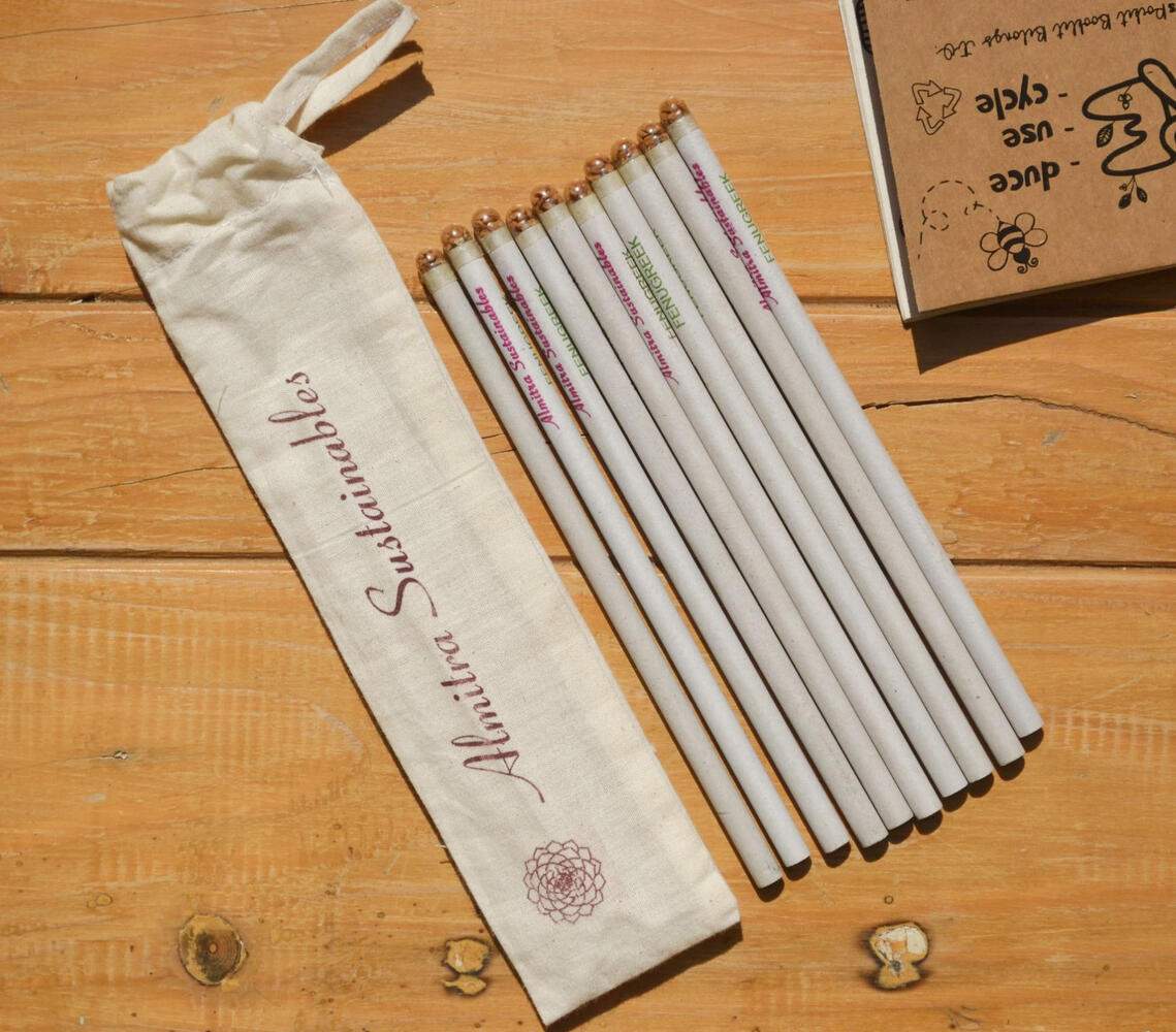 Recycled Paper Plantable Seed Pencils (Pack of 10)