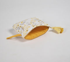 Summer Floral Printed & Quilted Travel Pouch
