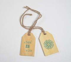 Eco-Friendly Wooden Luggage Tags (Set of 2)