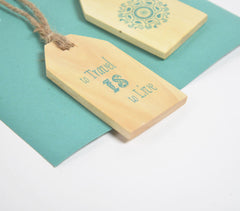 Eco-Friendly Wooden Luggage Tags (Set of 2)