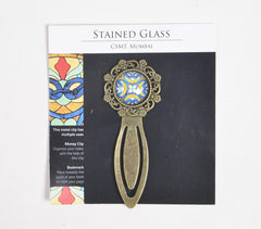 Antique Metal Bombay Stained Glass Motif Bookmark