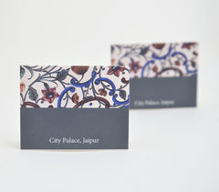 Printed Jaipur Botanical Paper Gift Pouch With 2 Gift Tags