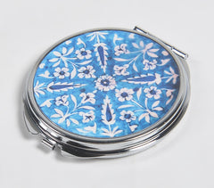 Ornate Metal Pocket Compact Mirror