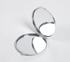 Ornate Metal Pocket Compact Mirror