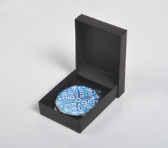 Ornate Metal Pocket Compact Mirror