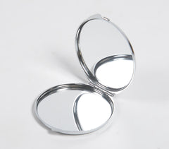 Floral Metal Pocket Copact Mirror