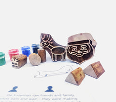 DIY Craft Kit -Block Print your own Snowman Storybook