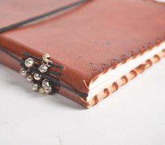 Leather Diary with Metal Charms
