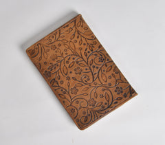 Floral Embossed Leather Diary