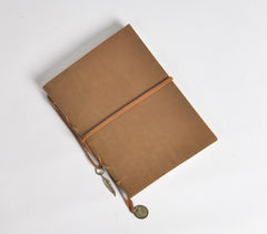 Leather Diary with Metal Charms