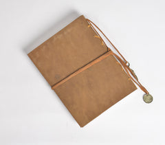 Leather Diary with Metal Charms