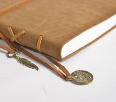 Leather Diary with Metal Charms