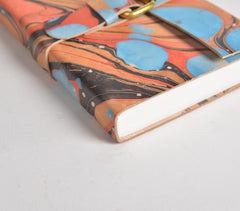 Hand Marbled Leather Diary