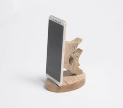 Hand Cut Mango Wood Dolphin Mobile holder