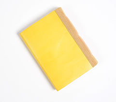Hand Bound Lemon & Tan Leather Journal