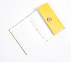 Hand Bound Lemon & Tan Leather Journal