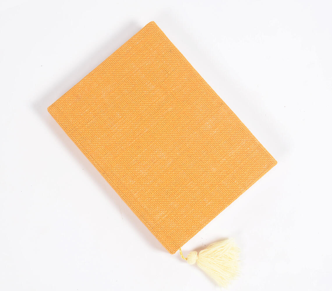 Hand Bound Fabric Diary with Tassel Bookmark Q3