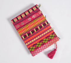 Hand Bound Fabric Diary with Tassel Bookmark_1