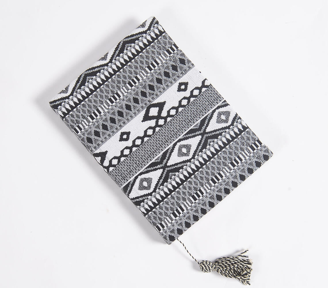 Hand Bound Fabric Diary with Tassel Bookmark