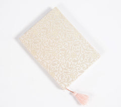 Hand Bound Fabric Diary with Tassel Bookmark